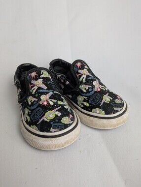 VANS Toy Story Buzz Lightyear Baby Unisex Slip On Flat Shoes Size 4.5